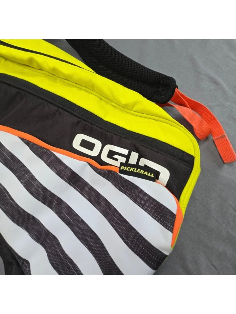 Ogio Pickleball Duffle Sling Backpack Yellow/Black Striped 38L